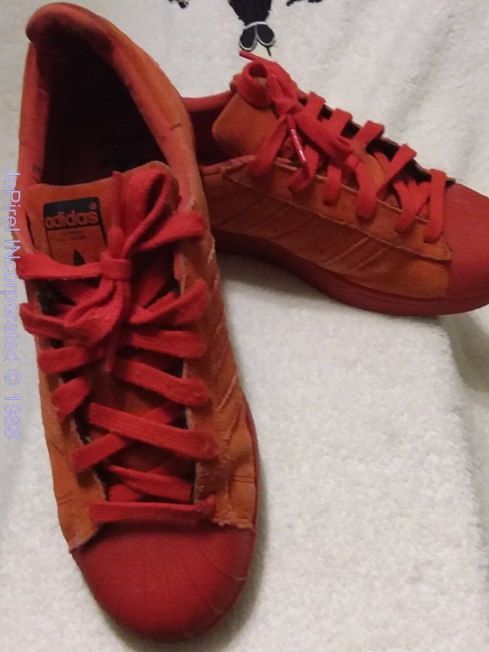 Adidas Red Napa Suede Superstar Empire State Building PCI 789002, US Size 7